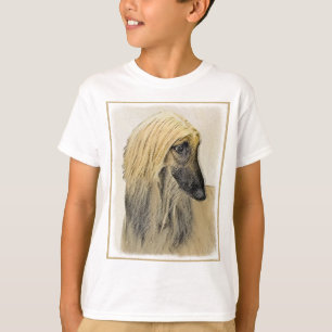 Camiseta Pintura de perro afgano - Arte de perro original l
