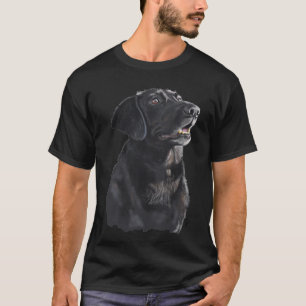 Camiseta Pintura de perro Arleigh de Labrador Negro