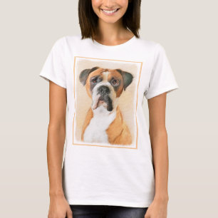 Camiseta Pintura De Perro Boxer Sin Recortar Arte Animal Or