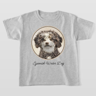 Camiseta Pintura de Perro de Agua Español - Arte de Perro O