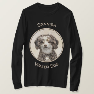 Camiseta Pintura de Perro de Agua Español - Arte Perro Orig