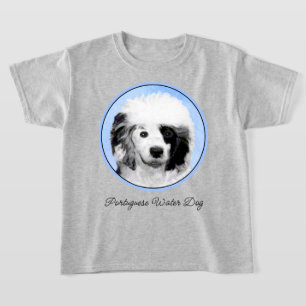Camiseta Pintura de perro de agua portuguesa - Arte origina