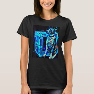 Camiseta Pintura de perro de colores brillantes retrato per
