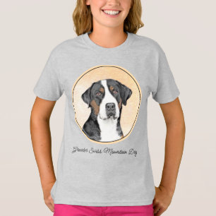 Camiseta Pintura de perro de la montaña suiza - Arte origin