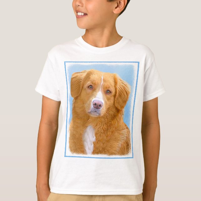 Camiseta Pintura de perro de la recuperación del pato de Nu (Anverso)