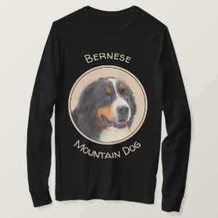 Camiseta Pintura de perro de montaña de Bernese - Arte de p