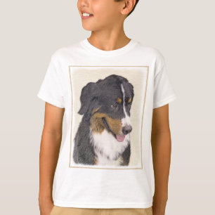 Camiseta Pintura de perro de montaña de Bernese - Arte de p