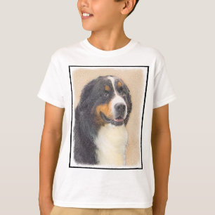 Camiseta Pintura de perro de montaña de Bernese - Arte de p
