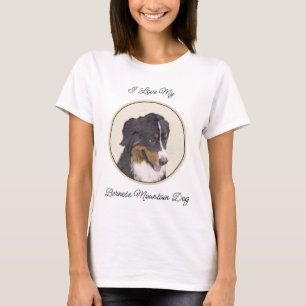 Camiseta Pintura de perro de montaña de Bernese - Arte de p