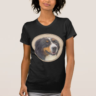 Camiseta Pintura de perro de montaña de Bernese - Arte de p