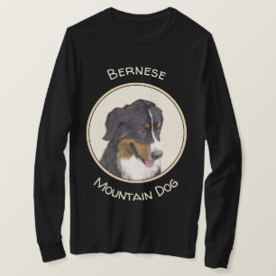 Camiseta Pintura de perro de montaña de Bernese - Arte de p
