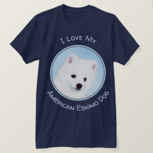 Camiseta Pintura de perro esquimal estadounidense - Arte de