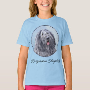 Camiseta Pintura de perro pastor de Bergamasco - Perro orig