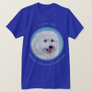 Camiseta Pintura de perro pastor de Lowland polaco - Arte d
