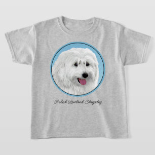 Camiseta Pintura de perro pastor de Lowland polaco - Arte d