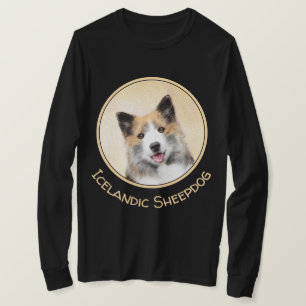 Camiseta Pintura de perro pastor islandés - Arte original d