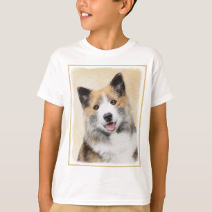 Camiseta Pintura de perro pastor islandés - Arte original d