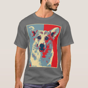 Camiseta Pintura de perro Silhouette Corgi