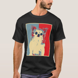 Camiseta Pintura de perro - Silhouette de época Chihuahua