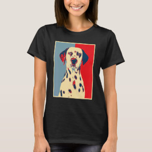 Camiseta Pintura de perro Silhouette de época Dalmatian