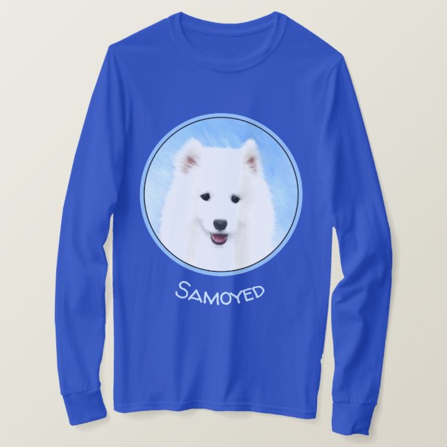 Camiseta Pintura de pimienta de Samoyed - Arte Perro Origin (Anverso del diseño)