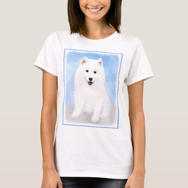 Camiseta Pintura de pimienta de Samoyed - Arte Perro Origin (Anverso)