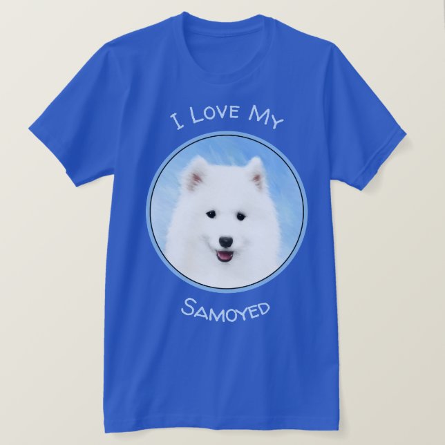 Camiseta Pintura de pimienta de Samoyed - Arte Perro Origin (Anverso del diseño)