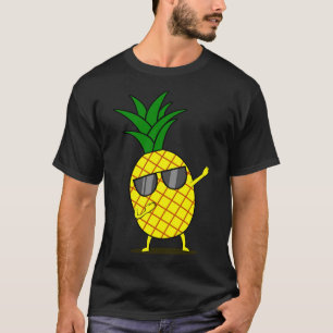 Camiseta Pintura de piña amarilla - Fruta de baile divertid