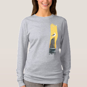 Camiseta Pintura de pincel de gaviota tranquila