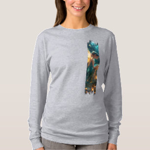 Camiseta Pintura de pincel de lechón de bosque encantado