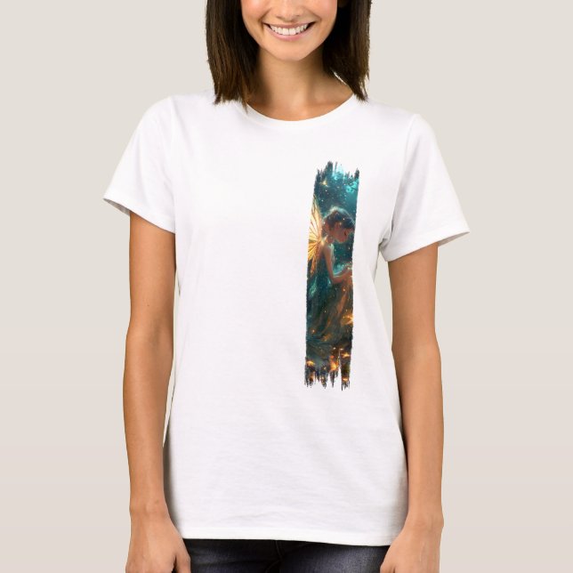 Camiseta Pintura de pincel de lechón de bosque encantado (Anverso)