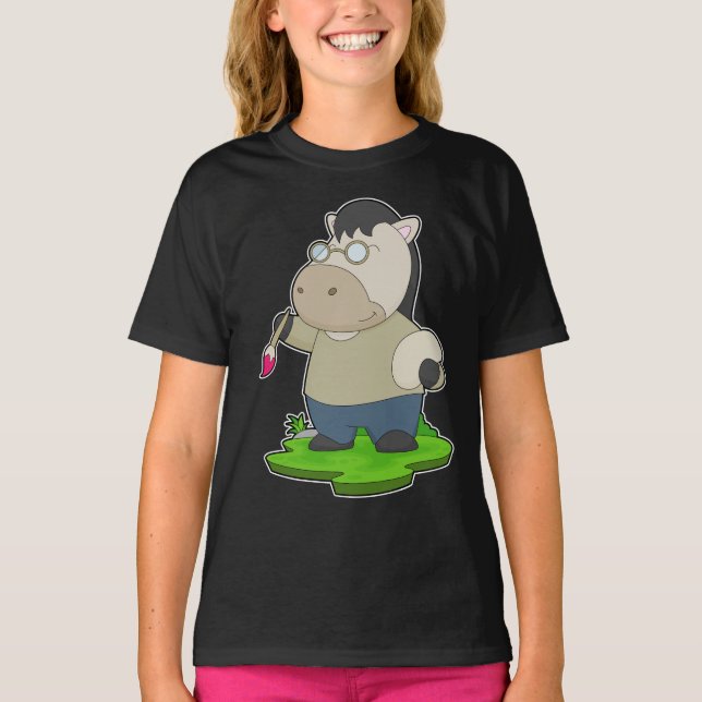 Camiseta Pintura de pincel de pintura de pincel de pincel p (Anverso)