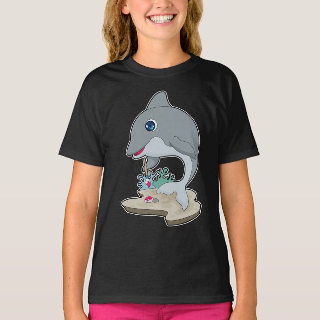 Camiseta Pintura de pincel Dolphin Painter (Anverso)