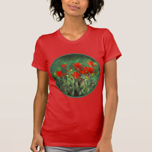 Camiseta Pintura de pincel indio - Arte de flores original