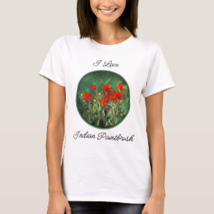 Camiseta Pintura de pincel indio - Arte de flores original
