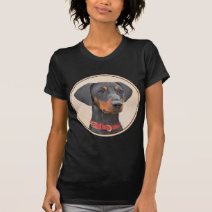 Camiseta Pintura de Pinscher Alemán Arte Animal Original