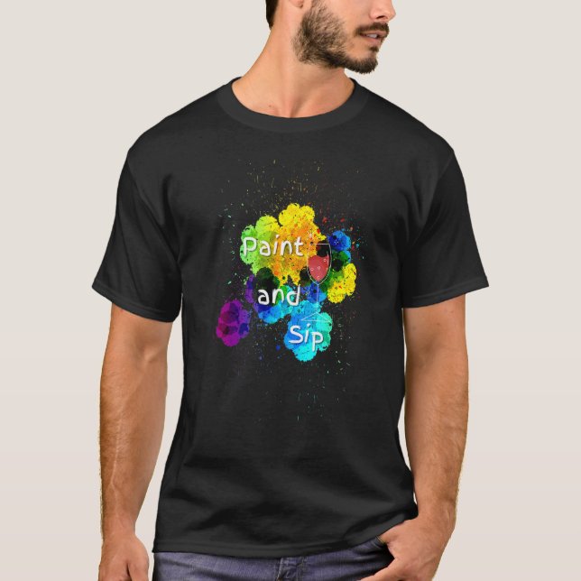 Camiseta Pintura de pintura de arco iris con Fiesta de pint (Anverso)
