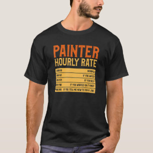 Camiseta Pintura De Pintura De Pintado Por Horas De Pintor