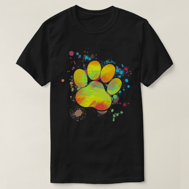 Camiseta Pintura de pintura Dibujo gráfico de perro animal  (Diseño del anverso)