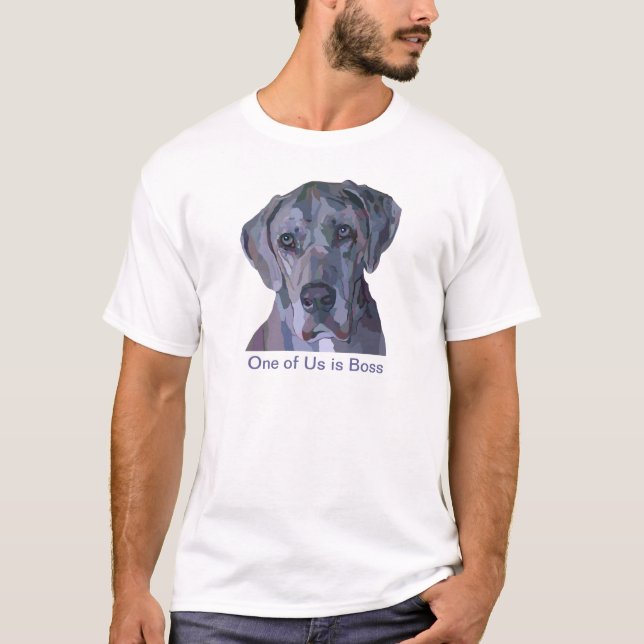 Camiseta Pintura de plata de great dane Merle (Anverso)