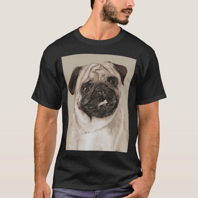 Camiseta Pintura de Pug (Anverso)