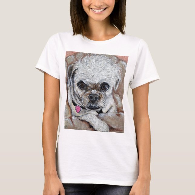 Camiseta Pintura de Pugapoo (Anverso)