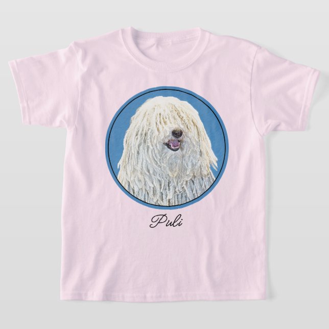 Camiseta Pintura de puli - Arte de perro original lindo (Distribución)