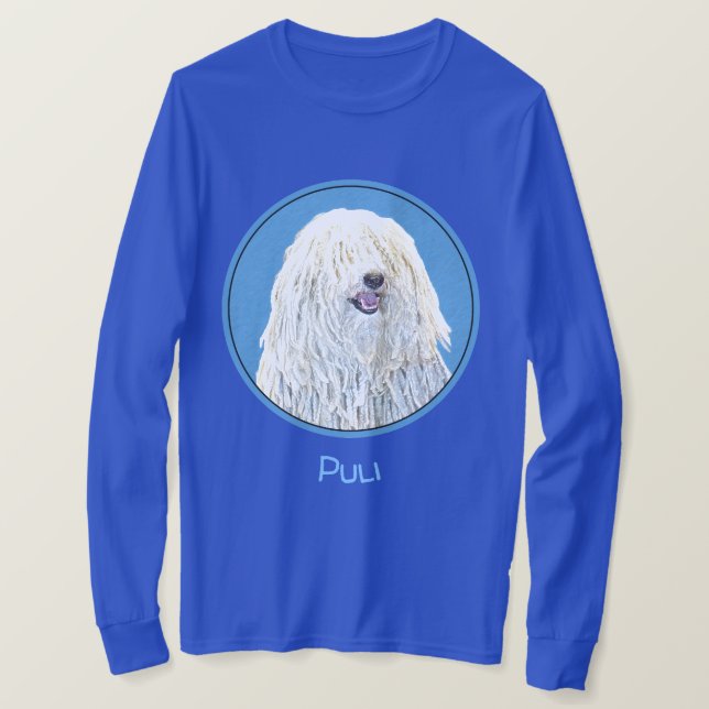 Camiseta Pintura de puli - Arte de perro original lindo (Anverso del diseño)