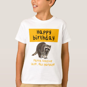 Camiseta Pintura de Raccoon Birthday dramática enfermedad d