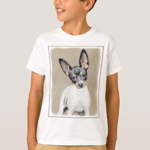 Camiseta Pintura de Rat Terrier - Arte de Perro Original.
