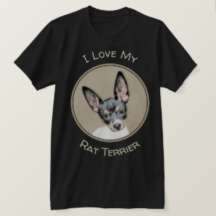 Camiseta Pintura de Rat Terrier - Arte Perro Original.