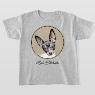 Camiseta Pintura de Rat Terrier - Arte Perro Original.