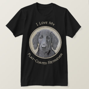 Camiseta Pintura de recuperación plana - Arte de perro orig