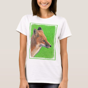 Camiseta Pintura de Red Fox - Arte de vida salvaje original